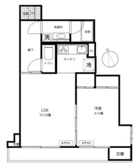 ベルデ代々木Ⅱ202 間取り図