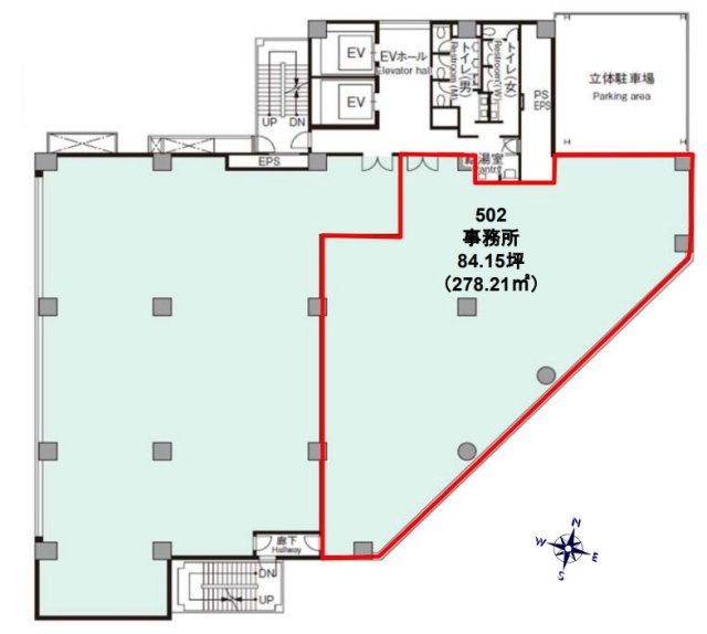 新四curumuビル502 間取り図