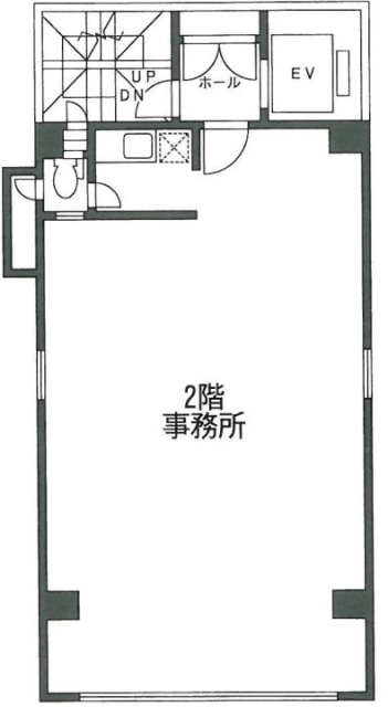 ローズベイ新富町ビル2F 間取り図