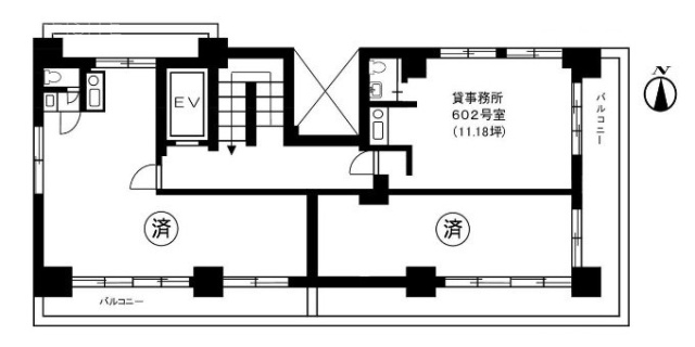 キューアス秋葉原ビル602 間取り図