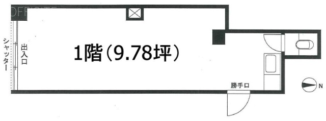 神頭(こうず)ビル1F 間取り図