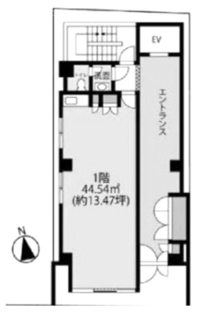 鶴栄(かくえい)ビル1F 間取り図