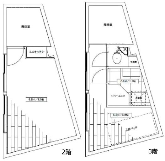 TS代々木アネックス2F~3F 間取り図