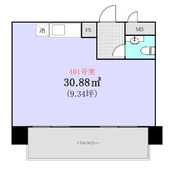 第5スカイビル401 間取り図