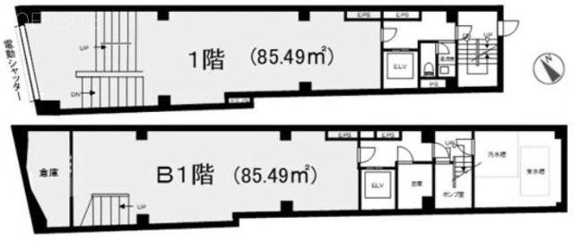 ウィーズ元町ビルB1F～1F 間取り図