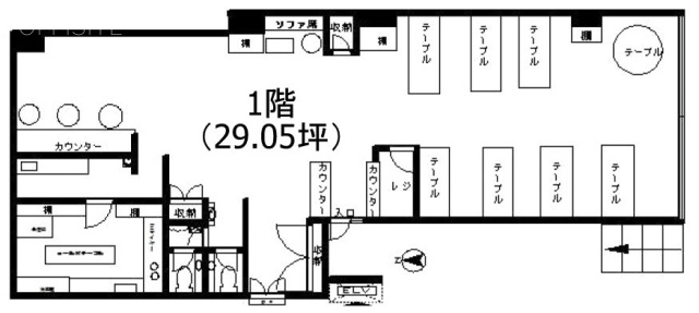 ロイヤルガーデン8ビル1F 間取り図