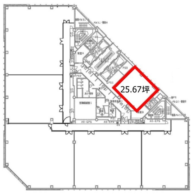 大手町ファーストスクエアウエストタワー19F 間取り図