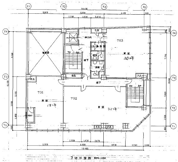 新大宗弁天通ビル702 間取り図