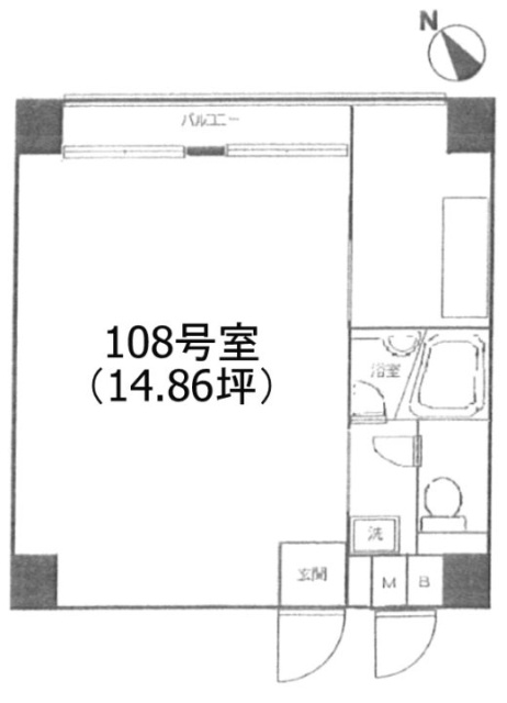 赤坂七番館108 間取り図