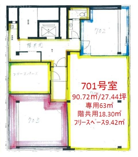 麻布台日ノ樹ビル701 間取り図