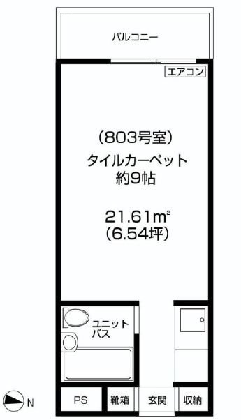 野菊ビル803 間取り図