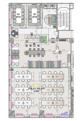 フロンティアグラン西新宿801 間取り図
