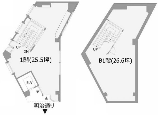 JS神宮前プロパティB1F~1F 間取り図