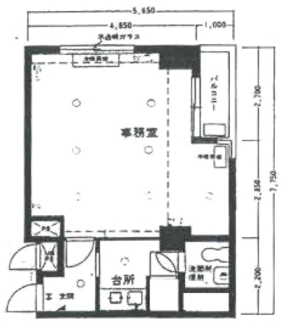 ライオンズマンション大井ビル305 間取り図