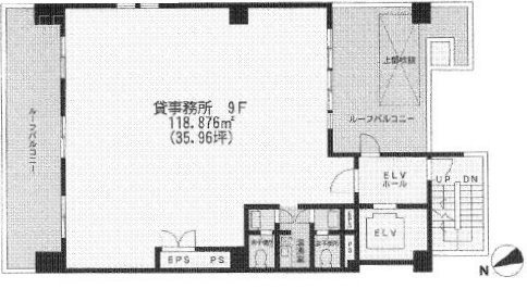 マイナビ不動産ビル神楽坂9F 間取り図