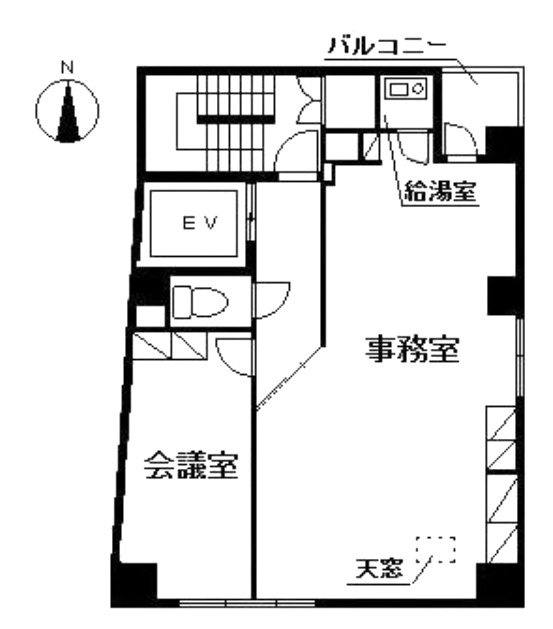 麹町コルソコモビル6F 間取り図