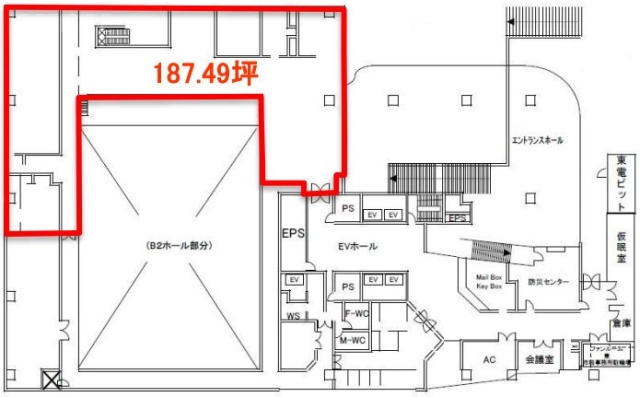 新百合トウェンティワンB1F 間取り図