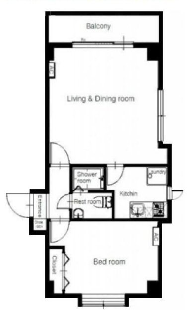 ベルメゾン東麻布303 間取り図