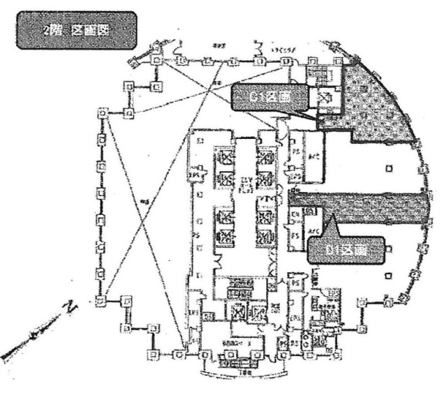 恵比寿プライムスクエアタワー2F 間取り図