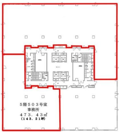 武蔵野センタービル503 間取り図