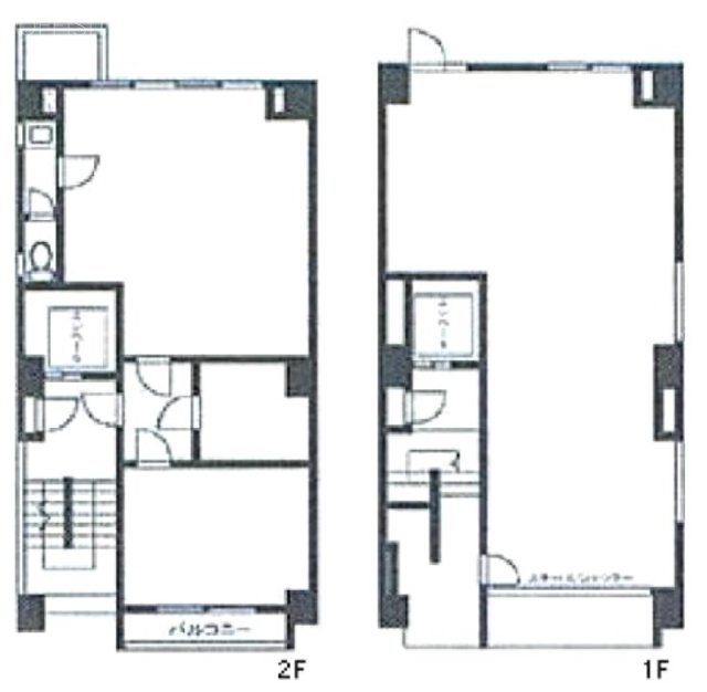 ナカヤマビル1F～2F 間取り図