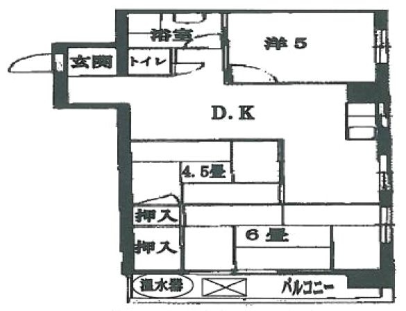 寛永寺坂ハイム203 間取り図