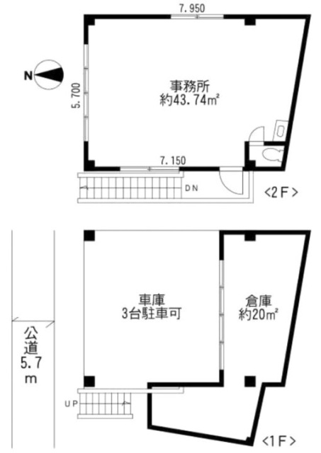 MKコーポ1F～2F 間取り図