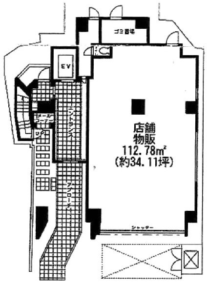 SK-ONE市ヶ谷ビル1F 間取り図