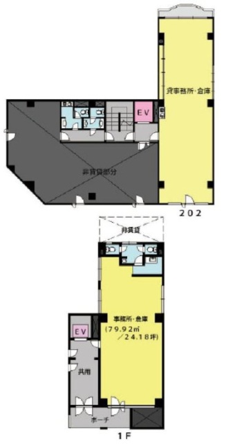 川尻ビル1F・202 間取り図