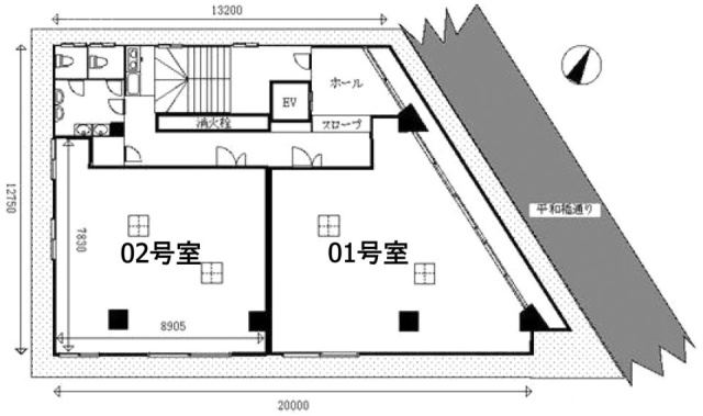 磯間ビル602 間取り図