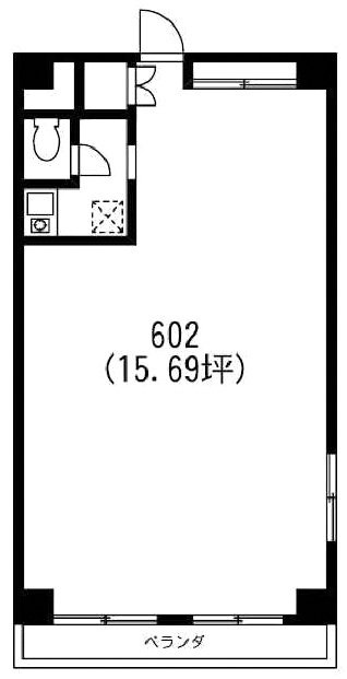 高田馬場スカイパレスビル602 間取り図