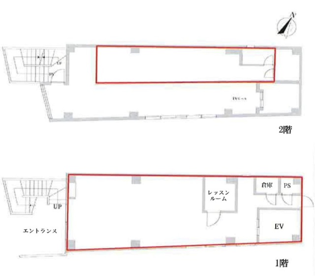 キノシタビル1~2F 間取り図