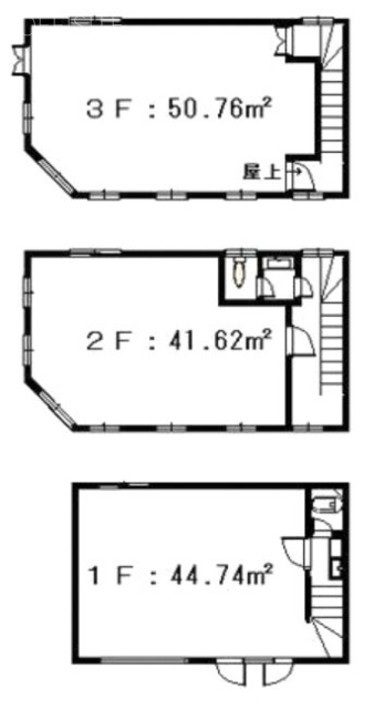 インテリアビル1F～3F 間取り図