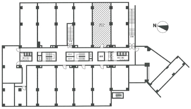 日経P&S川口プラザ(本町ハイツ)ビル202 間取り図