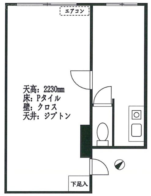 勝どきハイデンスビル203 間取り図