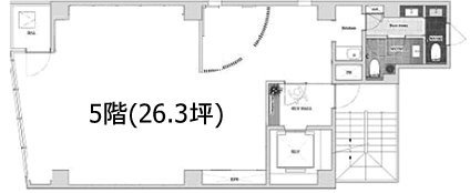 八幡日本橋小網町ビル5F 間取り図