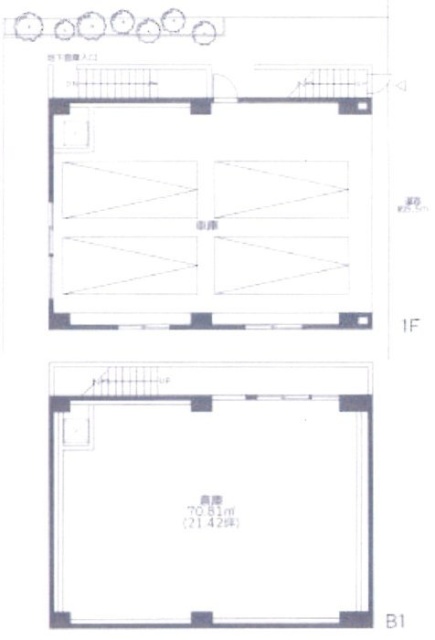 柿の木坂一丁目倉庫B1F 間取り図