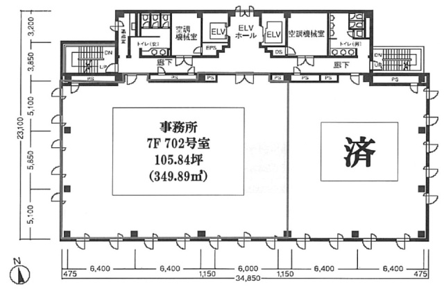 西台NCビル702 間取り図