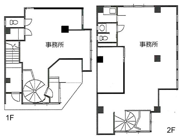 石澤ビル1F～2F 間取り図