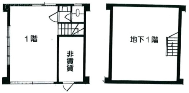 西本ビルB1F～1F 間取り図