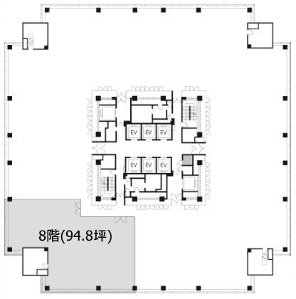 横浜ビジネスパーク(YBP)ウエストタワーFG 間取り図