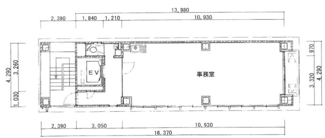 八木長ビル8F 間取り図