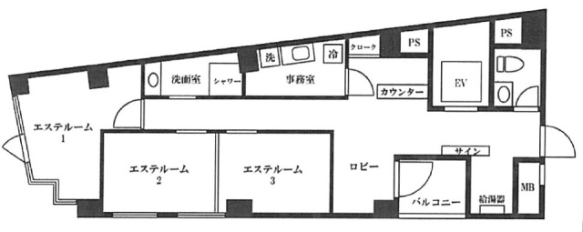 デコール青山3F 間取り図