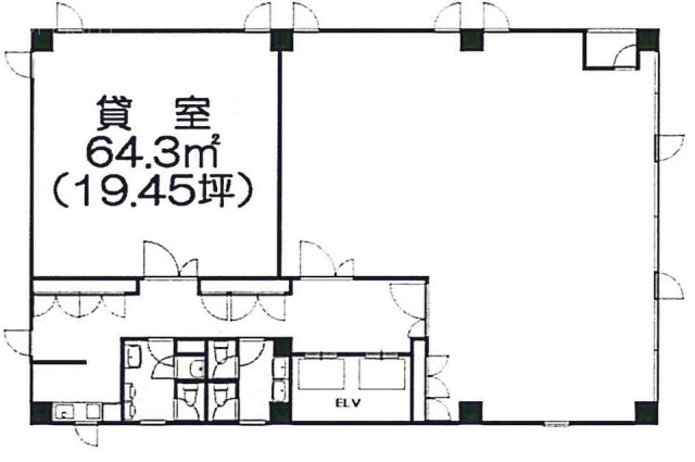 大栄ツインビルN館4F 間取り図