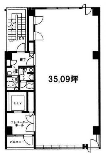 黒門平成ビル9F 間取り図