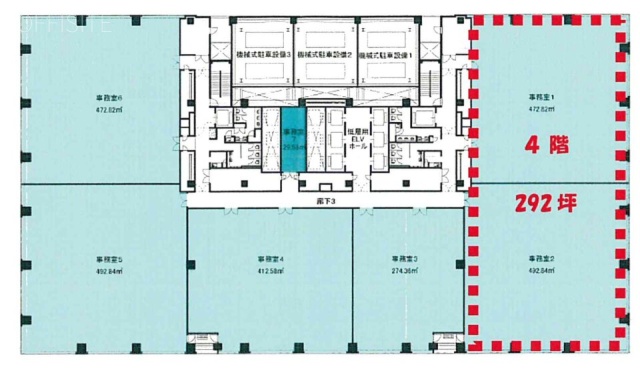 MMパークビル4F 間取り図