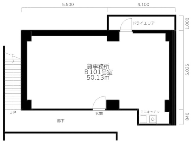 濱庄ビルB101 間取り図