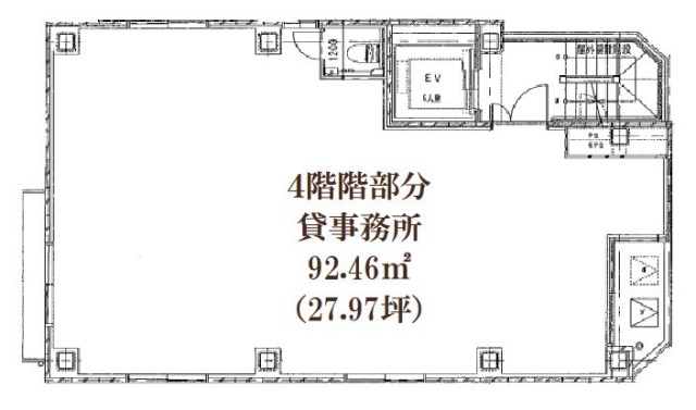 岸野ビル4F 間取り図