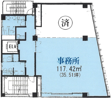 金亀ビル6F 間取り図