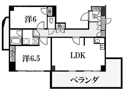 デリス三田5F 間取り図